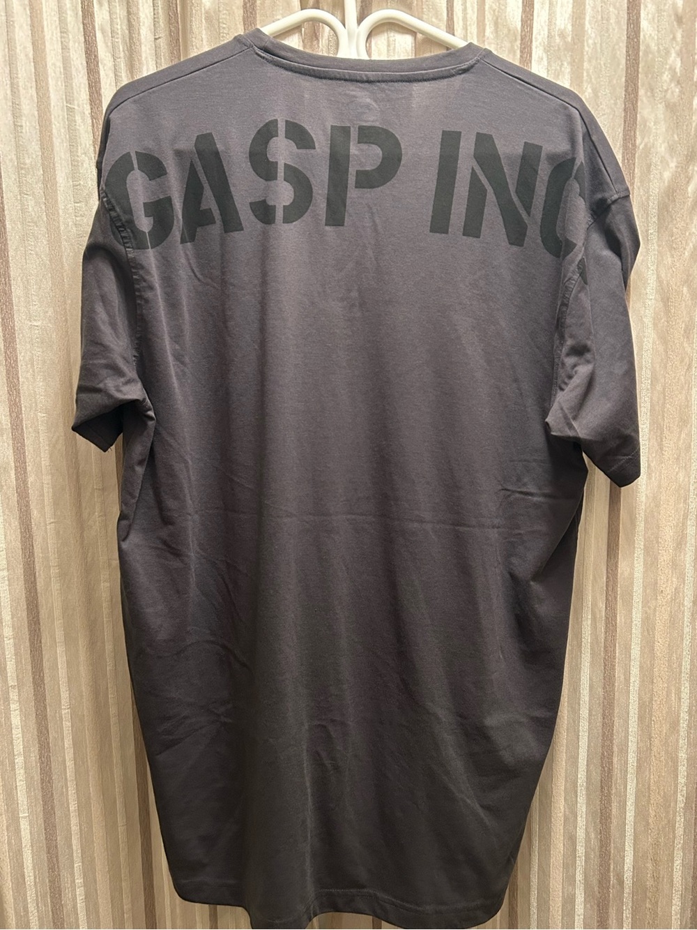 GASP Men’s Gray Wordmark Graphic T-Shirt, Size XXL